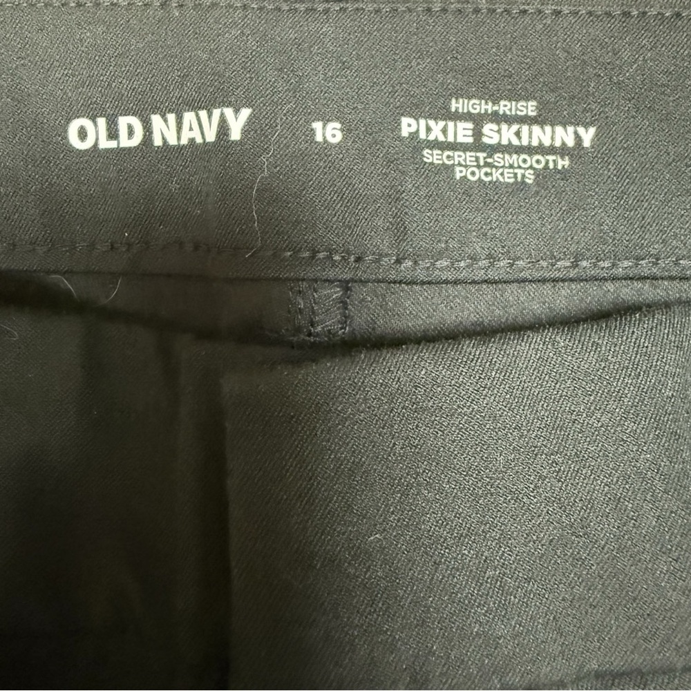 Old Navy Black Pixie Pants Size 16 High Rise Skinny New With Tags - Picture 8 of 11